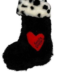 Doggie Black and White Christmas Stocking